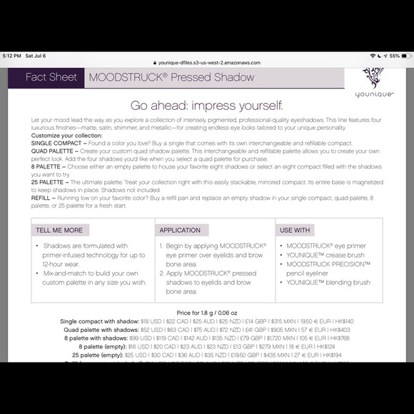 Empty quad case for eyeshadow - Picture 4 of 4